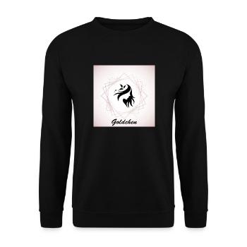 Goldchen Frau - Unisex Pullover - Schwarz - Vorne - Alina (178cm) & Michal (187cm)