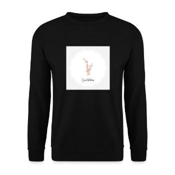 Goldchen Pflanze - Unisex Pullover - Schwarz - Vorne - Alina (178cm) & Michal (187cm)