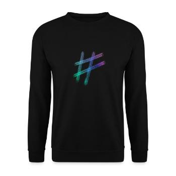hashtag - Unisex Pullover - Schwarz - Vorne - Alina (178cm) & Michal (187cm)