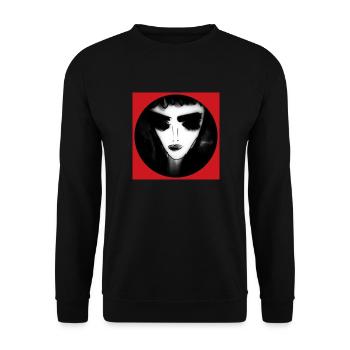Femme en noir et blanc cerclée de rouge - Sweat-shirt Unisexe - noir - Devant - Alina (178cm) & Michal (187cm)