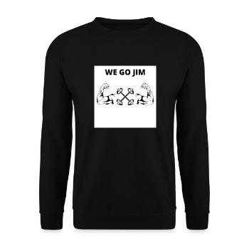 WE GO JIM - Unisex Sweatshirt - black - Front - Alina (178cm) & Michal (187cm)