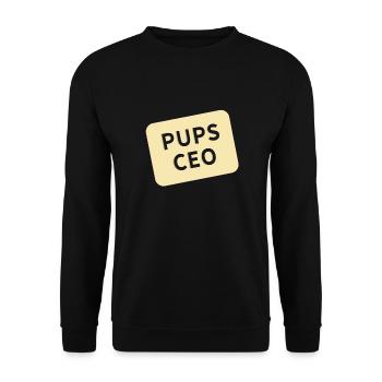 Pups CEO - Unisex Pullover - Schwarz - Vorne - Alina (178cm) & Michal (187cm)