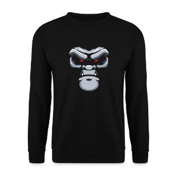 Gorilla-Face - Unisex Pullover - Schwarz - Vorne - Alina (178cm) & Michal (187cm)