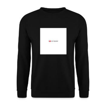 I love germany - Unisex Pullover - Schwarz - Vorne - Alina (178cm) & Michal (187cm)