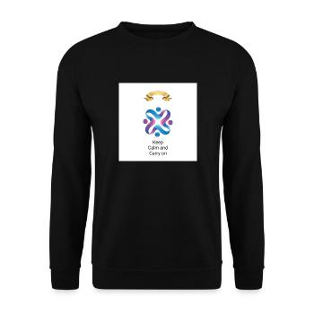 Keep calm - Unisex Pullover - Schwarz - Vorne - Alina (178cm) & Michal (187cm)