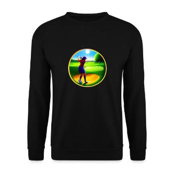 Golf Girl Multicolor - Unisex Pullover - Schwarz - Vorne - Alina (178cm) & Michal (187cm)
