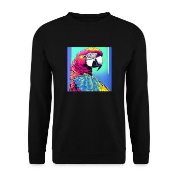 Neon Macaw - Unisex Sweatshirt - black - Front - Alina (178cm) & Michal (187cm)