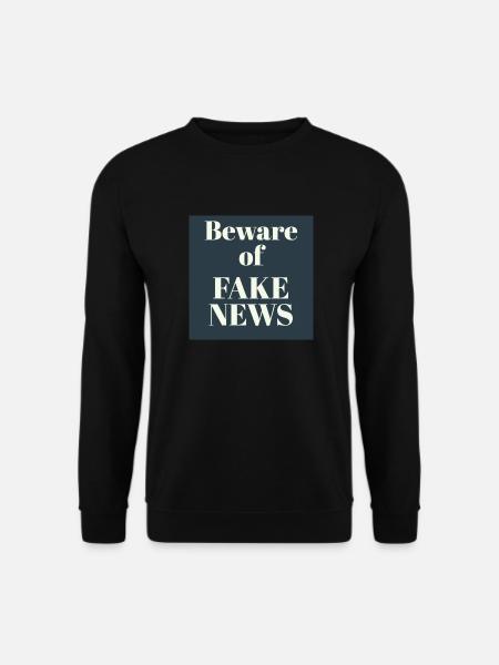 FAKE NEWS Text Design - Unisex Pullover - Schwarz