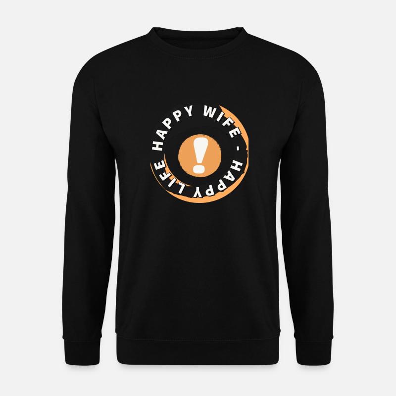 Happy - Unisex Pullover - Schwarz