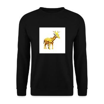 Happy Giraffe - Unisex Pullover - Schwarz - Vorne - Alina (178cm) & Michal (187cm)