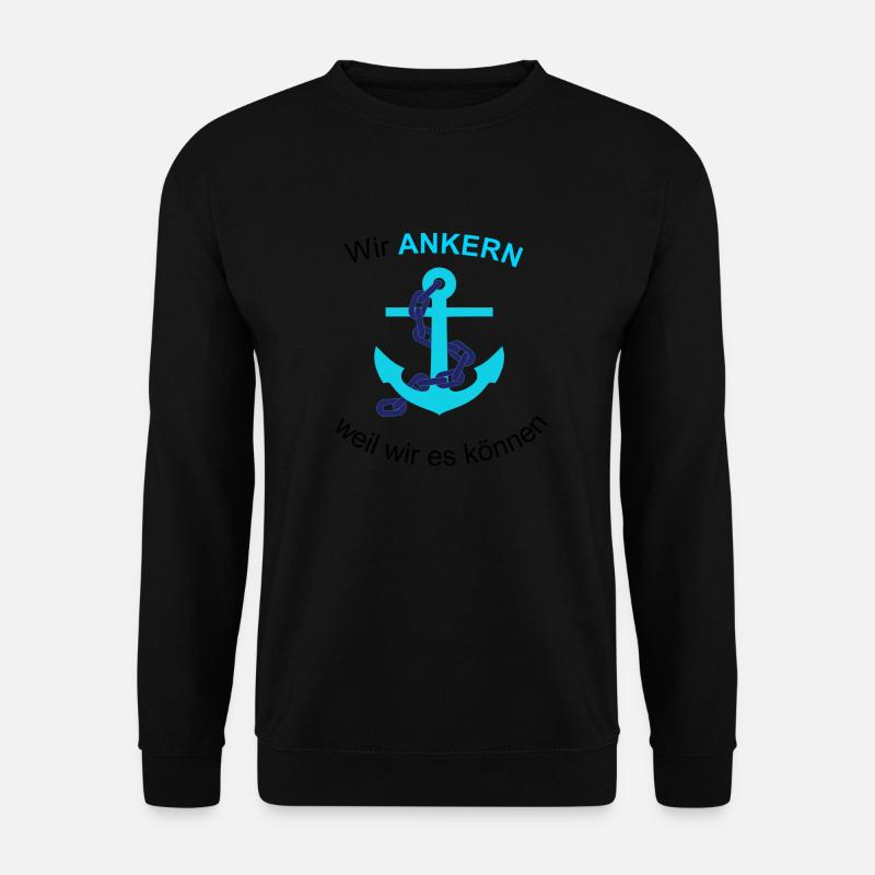 Ankern - Unisex Pullover - Schwarz