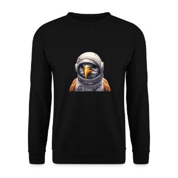 Vogel en tant qu’astronaute - Sweat-shirt Unisexe - noir - Devant - Alina (178cm) & Michal (187cm)