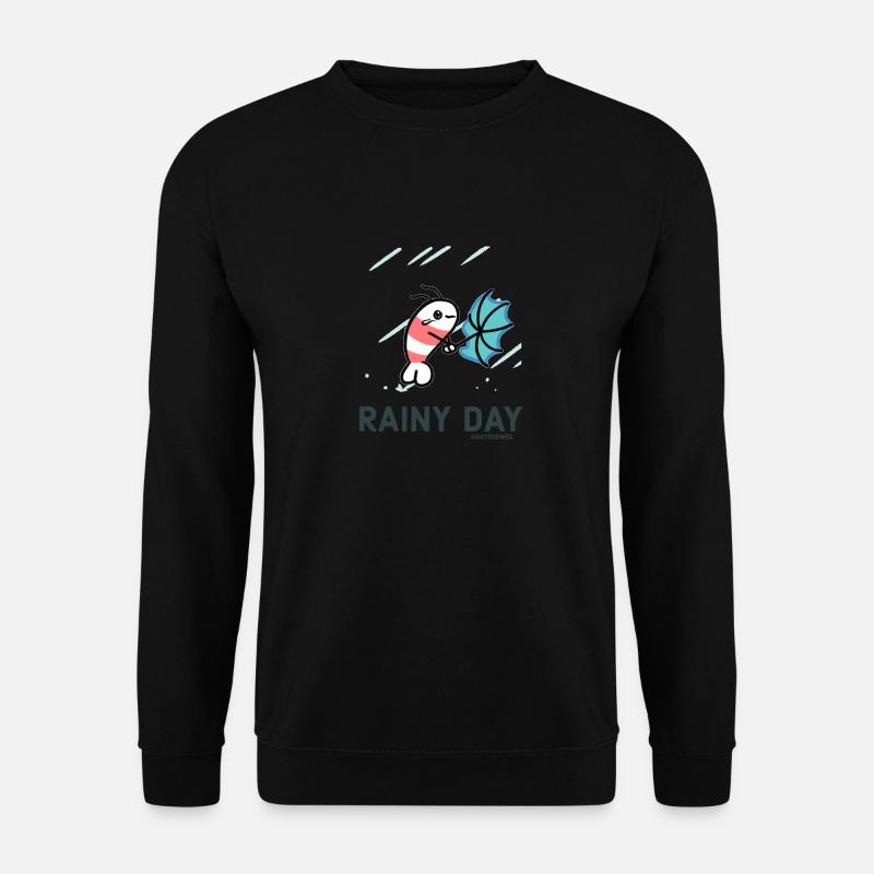 Rainy Day Fish - Unisex Pullover - Schwarz