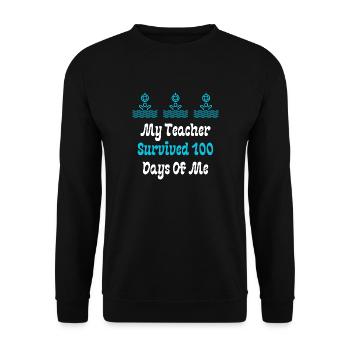 Mon professeur a survécu à 100 jours de moi - Sweat-shirt Unisexe - noir - Devant - Alina (178cm) & Michal (187cm)