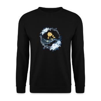Rose - Unisex Pullover - Schwarz - Vorne - Alina (178cm) & Michal (187cm)