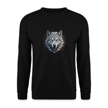 Loup - Sweat-shirt Unisexe - noir - Devant - Alina (178cm) & Michal (187cm)