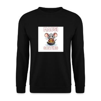 Mausi-Goreng - Unisex Sweatshirt - black - Front - Alina (178cm) & Michal (187cm)