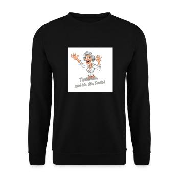 Verrückte Tante - Unisex Pullover - Schwarz - Vorne - Alina (178cm) & Michal (187cm)