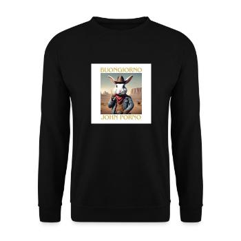 Buongiorno John Porno - Unisex Pullover - Schwarz - Vorne - Alina (178cm) & Michal (187cm)