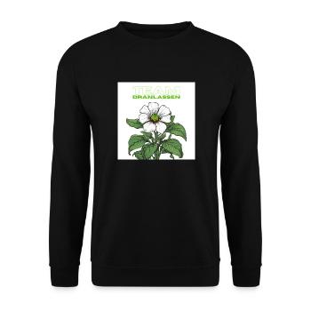Paprika Pflanze König Blüte - Unisex Pullover - Schwarz - Vorne - Alina (178cm) & Michal (187cm)