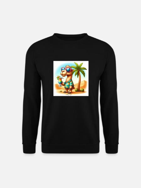 Camel on holiday - Unisex Sweatshirt - black