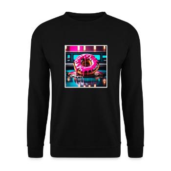 Donut 2 - Unisex Pullover - Schwarz - Vorne - Alina (178cm) & Michal (187cm)