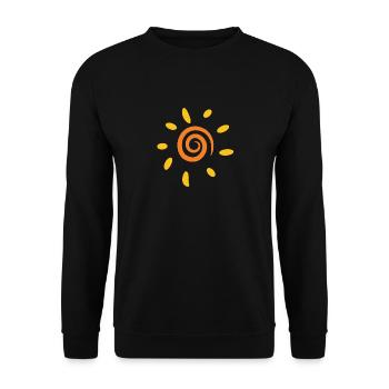 soleil plage aquarelle trait vacances mer - Sweat-shirt Unisexe - noir - Devant - Alina (178cm) & Michal (187cm)