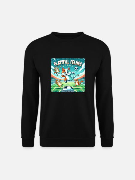 Soccer Cats 003 - Unisex Pullover - Schwarz