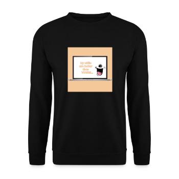 Reef Diver Design, Favorit, Cool - Unisex Pullover - Schwarz - Vorne - Alina (178cm) & Michal (187cm)
