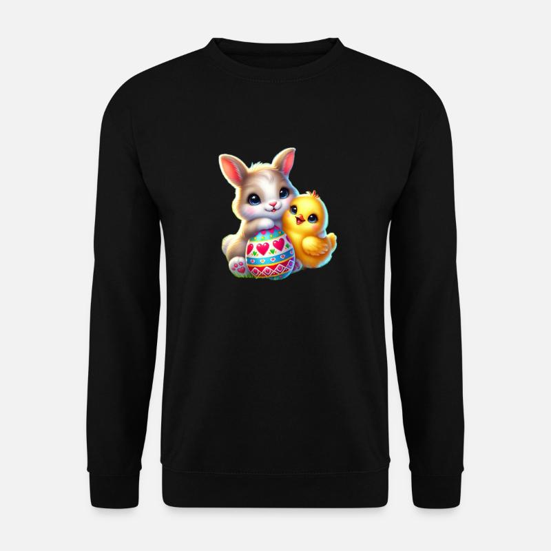 Ostern-Hase-Kücken-Ei - Unisex Pullover - Schwarz