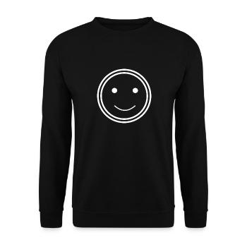 Happy Face - Unisex Sweatshirt - black - Front - Alina (178cm) & Michal (187cm)