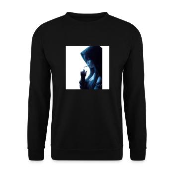 SWS MIDNIGHT - Unisex Pullover - Schwarz - Vorne - Alina (178cm) & Michal (187cm)