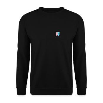 Liebende Gesichter von Angesicht zu Angesicht, ein ple ple - Unisex Pullover - Schwarz - Vorne - Alina (178cm) & Michal (187cm)