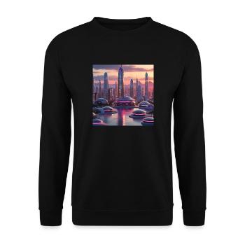 Kunst - Unisex Pullover - Schwarz - Vorne - Alina (178cm) & Michal (187cm)