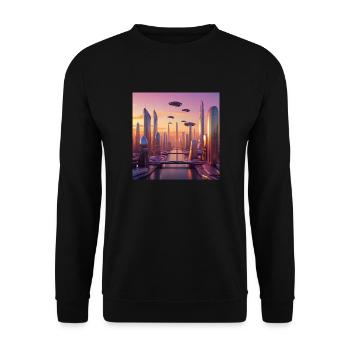 Kunst - Unisex Pullover - Schwarz - Vorne - Alina (178cm) & Michal (187cm)