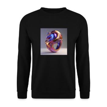 Kunst Ring - Unisex Pullover - Schwarz - Vorne - Alina (178cm) & Michal (187cm)