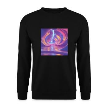 Fantasy Designs - Unisex Sweatshirt - black - Front - Alina (178cm) & Michal (187cm)