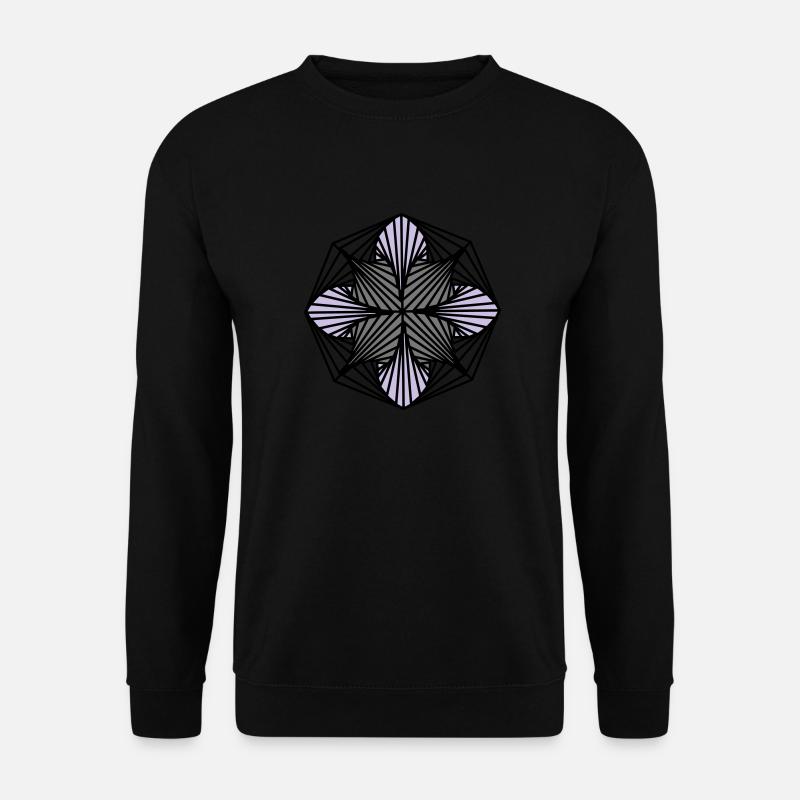 Geometrische Kunst: Achteck (schattiert) - Unisex Pullover - Schwarz
