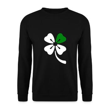 Trèfle à quatre feuilles - Sweat-shirt Unisexe - noir - Devant - Alina (178cm) & Michal (187cm)