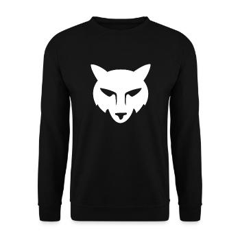 Wolf Fuchs Kopf - Unisex Pullover - Schwarz - Vorne - Alina (178cm) & Michal (187cm)