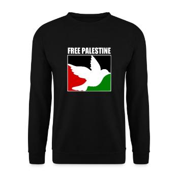 Free palestine - Sweat-shirt Unisexe - noir - Devant - Alina (178cm) & Michal (187cm)