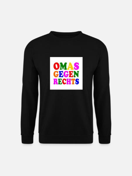 Omas gegen rechts - Unisex Pullover - Schwarz