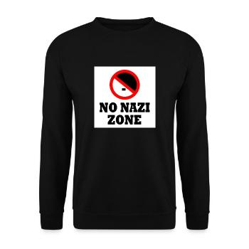 Against the right - no nazis zone - Unisex Sweatshirt - black - Front - Alina (178cm) & Michal (187cm)