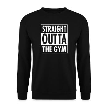 Straight Outta The Gym - Unisex Pullover - Schwarz - Vorne - Alina (178cm) & Michal (187cm)