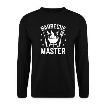 MASTER GRILL BBQ GAME BEER GRILLING PARTY MOTIF - Unisex Sweatshirt - black - Front - Alina (178cm) & Michal (187cm)