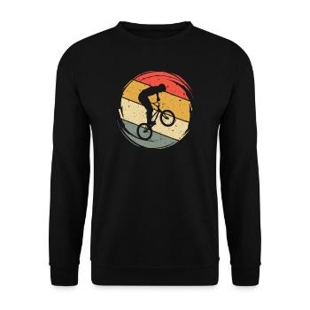 BMX Rider Vélo BMX Vintage - Sweat-shirt Unisexe - noir - Devant - Alina (178cm) & Michal (187cm)