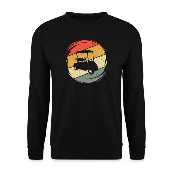 Golf Cart Golfing Golfers Golfers vintage - Unisex Sweatshirt - black - Front - Alina (178cm) & Michal (187cm)