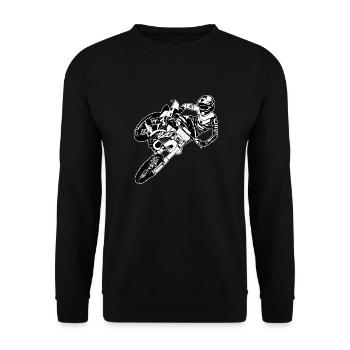 Enduro Offroad - Unisex Sweatshirt - black - Front - Alina (178cm) & Michal (187cm)
