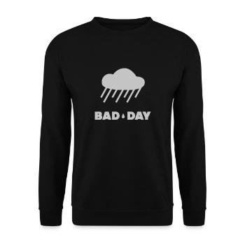 Bad day - jour de pluie - Sweat-shirt Unisexe - noir - Devant - Alina (178cm) & Michal (187cm)