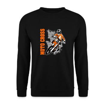 Moto Cross - Motocross - Supercross - Unisex Pullover - Schwarz - Vorne - Alina (178cm) & Michal (187cm)